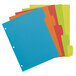 A group of colorful file folders with Avery Big Tab dividers in different colors.