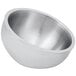 An American Metalcraft stainless steel double wall angled serving bowl.