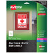A package of Avery Surface Safe clear rectangle sign labels.