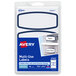 A package of 15 white Avery multi-use labels with a blue and white label on the front.