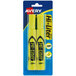 A package of 2 Avery fluorescent yellow desk style highlighters with chisel tips.