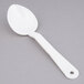 A white Thunder Group polycarbonate salad bar spoon with a handle.