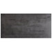 A black rectangular Lancaster Table & Seating live edge table top with a grey finish.