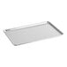A silver Baker's Mark full size aluminum bun and sheet pan on a white surface.