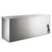 An Avantco stainless steel back bar refrigerator with a solid door.
