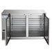 An Avantco stainless steel back bar refrigerator with solid doors.