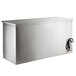 A stainless steel Avantco back bar refrigerator with a solid door.