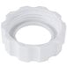A white plastic ring with a ring in the middle.