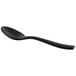 A Bon Chef black stainless steel demitasse spoon with a black handle.