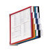 A Durable wall-mount reference system with several different colored panels and tabs.