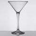 A Libbey Tritan plastic martini glass with a stem.