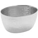 An American Metalcraft stainless steel sauce cup with a textured surface.