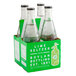 A case of Boylan Bottling Co. Lime Seltzer with green and white labels over a green and white striped background.