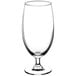 An Acopa stemmed iced tea glass with a small stem and base on a white background.