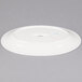 A white porcelain oval platter with CAC GAD-91 Garden State Oval Porcelain Platter label on it.