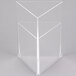 A clear plastic Tablecraft table tent holder with a white rectangular background.
