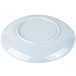 A white round Thunder Group Blue Jade melamine serving platter with a round rim.