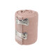 A roll of pink Medi-First elastic wrap with metal clips.