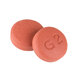 Two red Medi-First ibuprofen tablets with numbers and letters on them.