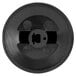 A black plastic circular timer knob with a hole in the center.