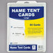 A package of 50 white C-Line scored tent cards.