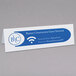 A white rectangular C-Line tent card with embossed edges on a white background with the letters "BBC" in blue.