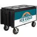 A black IRP mobile cooler with a white and blue logo.