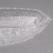 A clear plastic Fineline Crystal bowl with a design on it.