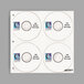 A stack of white CD's in a C-Line clear polypropylene binder page.