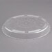 A clear plastic catering tray with a circular design.