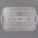 A Fineline clear plastic catering tray with a geometric design.