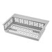 A Tablecraft brushed aluminum tray with a grid of holes.