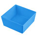 A sky blue square Tablecraft bowl.