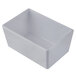 A white rectangular Tablecraft bowl with a square bottom.
