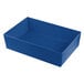 A cobalt blue Tablecraft deep bowl with straight sides on a white background.