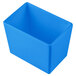 A sky blue square container.