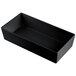 A Tablecraft black rectangular cast aluminum bowl.