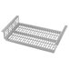 A Tablecraft brushed aluminum tray with a perforated metal grate.