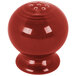 A Fiesta Scarlet China salt shaker with holes.