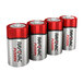A row of four Rayovac Fusion C batteries.
