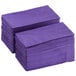 A stack of purple Choice 2-ply paper dinner napkins.
