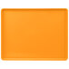 An orange rectangular tray with a white background.
