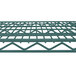 A Metro Super Erecta Metroseal 3 metal wire shelf with a grid pattern.