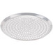 An American Metalcraft 13" Super Perforated Heavy Weight Aluminum Pizza Cutter Pan with holes.