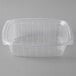 A clear Eco-Products rectangular deli container with a lid.