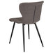 A Flash Furniture Bristol grey fabric upholstered chair with black metal legs.