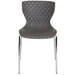 A grey Flash Furniture Lowell contemporary chair with chrome legs.