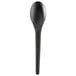 A black Eco-Products compostable plastic spoon with a long handle.