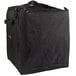 A black Cambro insulated delivery bag with a zipper and a handle.