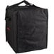 A black Cambro insulated delivery bag with red handles.